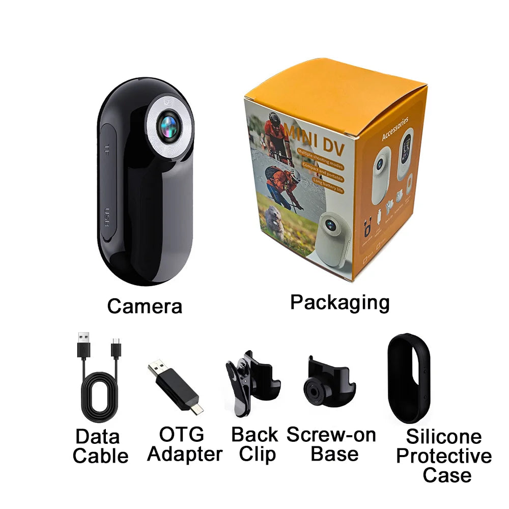 1080P Thumb Camera Portable Mini Action Camera megnetic Attraction Helmet Cam Pet Sport Video Recorder 0.96 Inch Display Bodycam