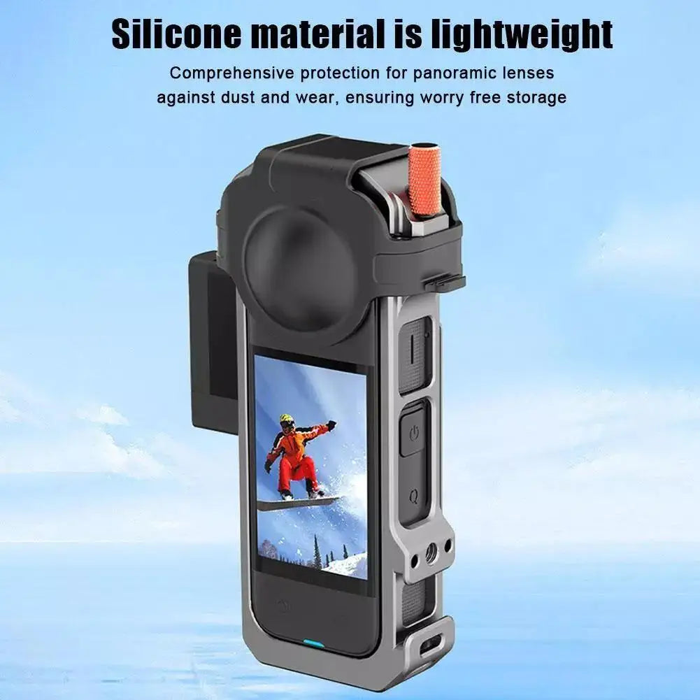 Metal Heat Dissipation ic Rabbit Cage for Insta360 X4 Aluminum Alloy Frame Panoramic Camera Accessories