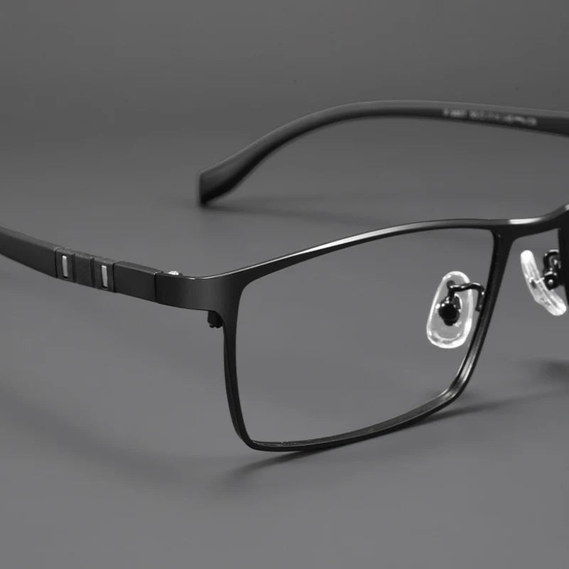 Retro Square Lightweight Alloy Eyeglasses Frames for Men