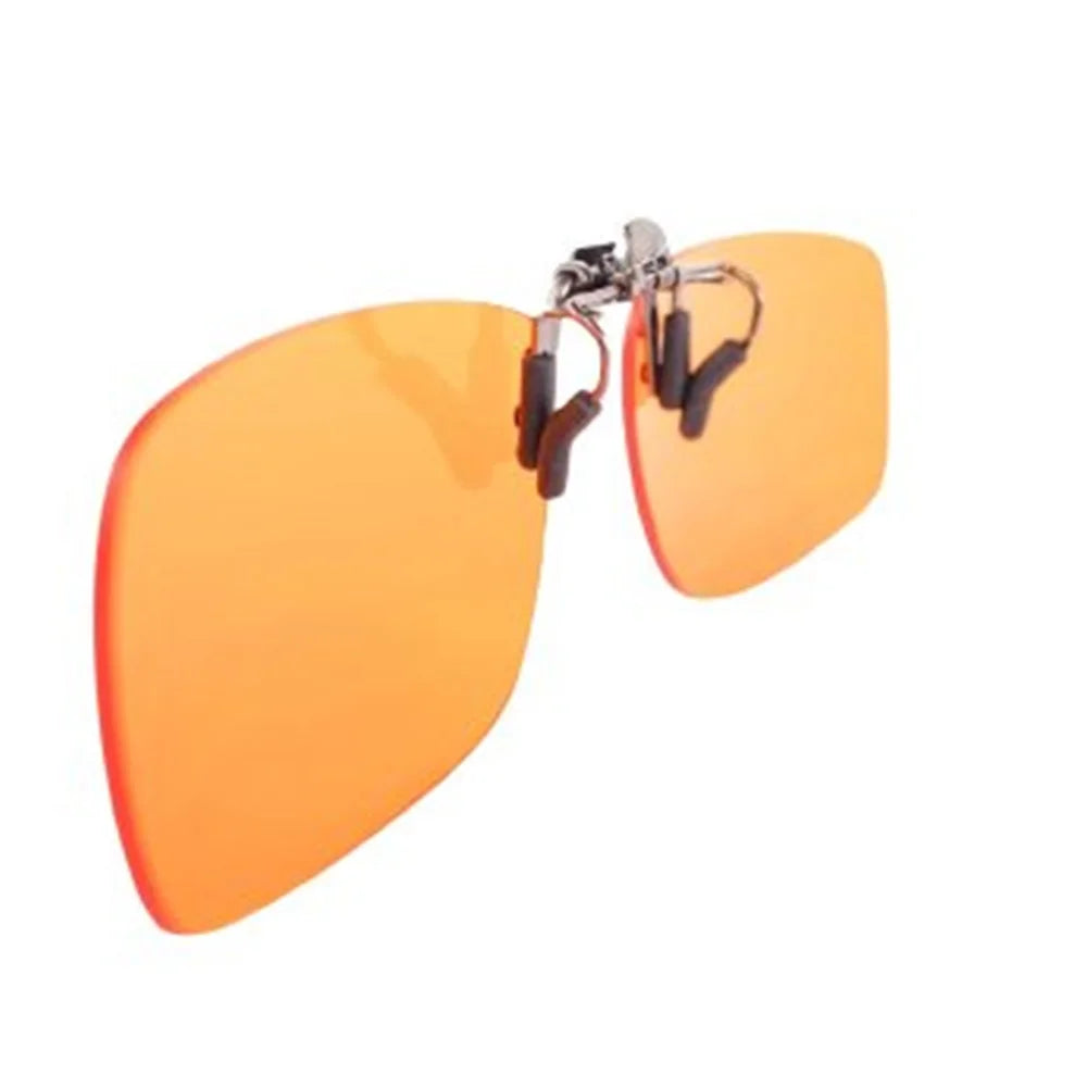 Clip 100% Blue Light Blocking glasses Red Lens ,Orange Lens Anti fatigue Detachable Lens Gaming Glasses Computer Eyeglasses