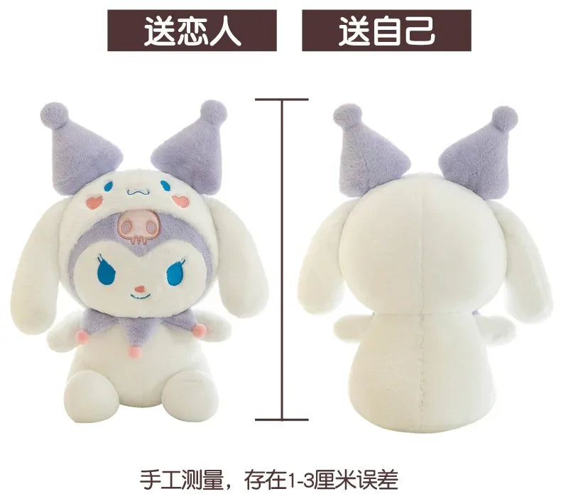 SanrioTransformation Kuromi Cinnamoroll Big Size Plush Doll Kawaii Plushies Soft Stuffed Toy Pillow Children Girls Birthday Gift