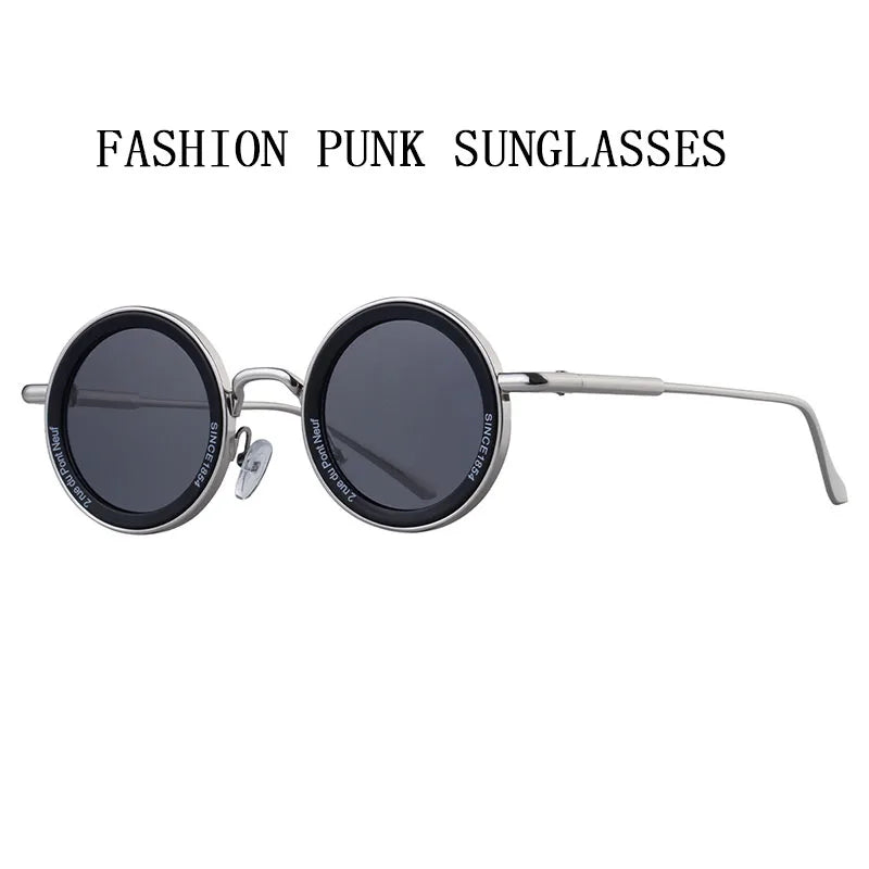 Round Steampunk Sunglasses With UV400 Protection