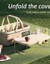 Outdoor Storage Box Folding Table Camping Foldable Hand Basket Picnic Car Trunk Barbecue Gathering Waterproof Tableware