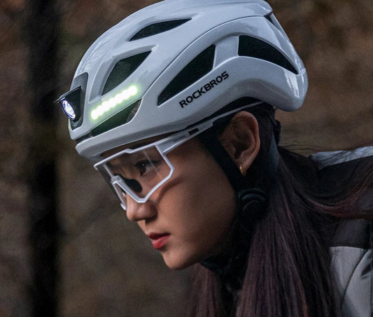 Bicycle Light Helmet Type-C Rechargeable Front + Rear Light Warning Bike Helmet Head MTB Road Cycling Helmet