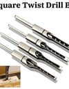 HSS Square hole drill Woodworking Drill Tools Auger Mortising Chisel Drill Set DIY Furniture Square Woodworking drill