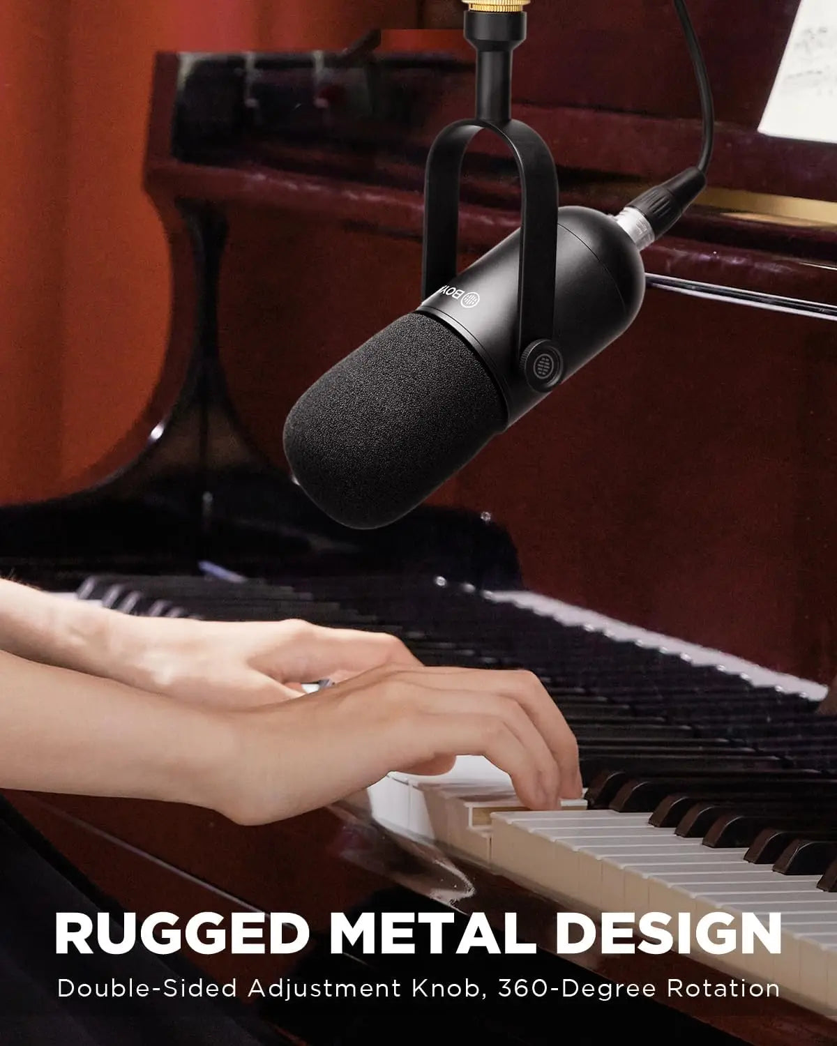 BY-DM500 Studio Gaming Microphone for Streaming Live Vocals Youtube Recording Blogging Podcasting XLR Dynamic Microphone