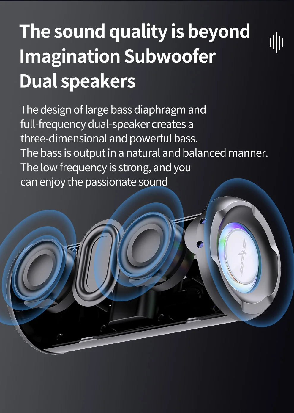 Portable Bluetooth Speaker IPX4 Waterproof 6 hours 10w super loud sound Wireless Speaker for phone TF card