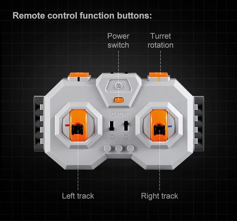 925pcs Ww2 Military Army 1:35 Sd.Kfz.181 Tiger Tank City Remote Control Building Blocks Weapon Bricks RC Vehicle Toys