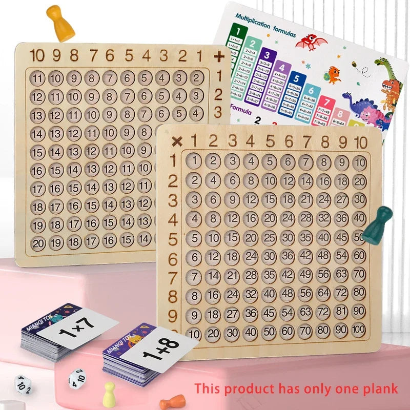 Montessori Wooden Arithmetic Math Board Toy Multiplication Addition Sensory Enlightenment Competitive Puzzle Kids Favor Gift