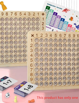 Montessori Wooden Arithmetic Math Board Toy Multiplication Addition Sensory Enlightenment Competitive Puzzle Kids Favor Gift
