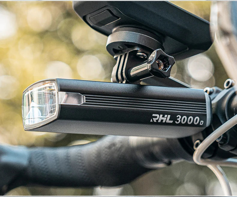 3000LM Bike Light 10000mAH Flashlight High-Low Beam Bicycle Front Light Powerbank Waterproof MTB Road Cycling Headlight