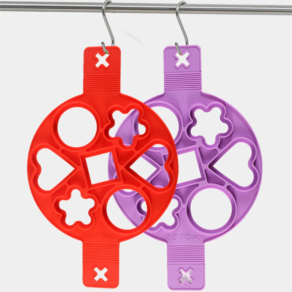 Multiple Shapes Egg Pancake Ring Nonstick Pancake Maker Mold Silicone Egg Cooker Fried Baking Omelet Moulds Kitchenware Gadgets