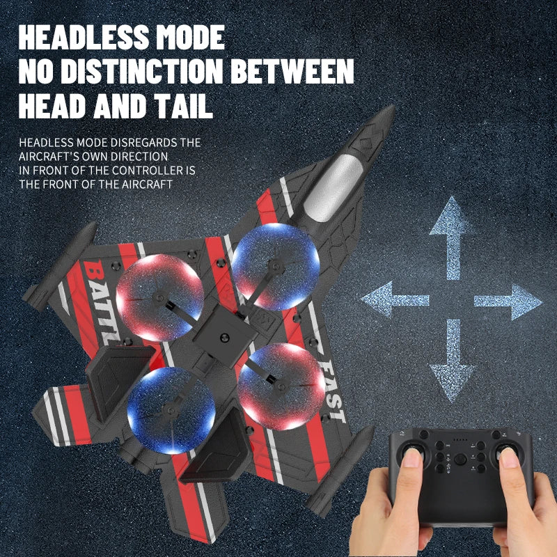 RC Plane with Camera Helicopter Remote Control Aircraft Obstacle Avoidance Fighter 2.4G Airplane EPP Foam Plane  Toys