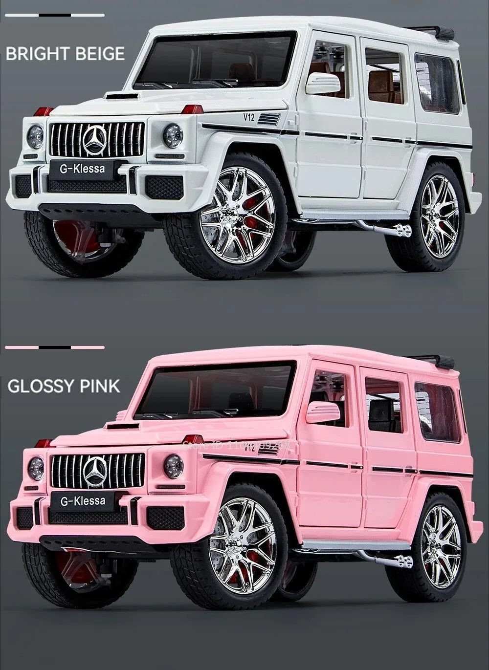 1:24 G63 GLE350 Toy Car Model Alloy Diecast Pull Back Doors Opened Sound Light Models Vehicle Toys for Boys Birthday Gifts