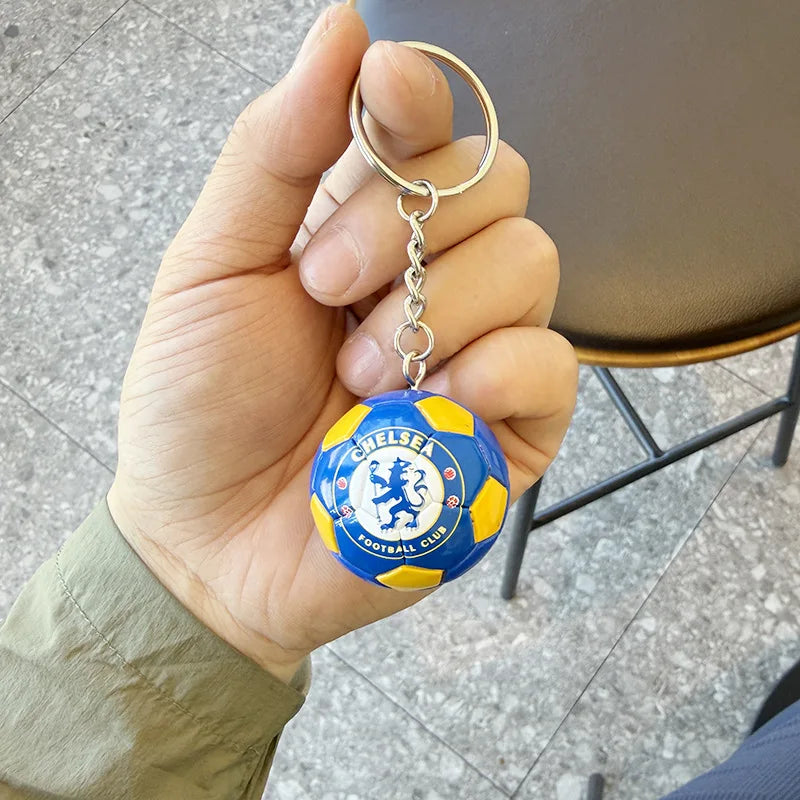 Football Club PU Keychain Soccer Fan Backpack Charm Collectible Gift