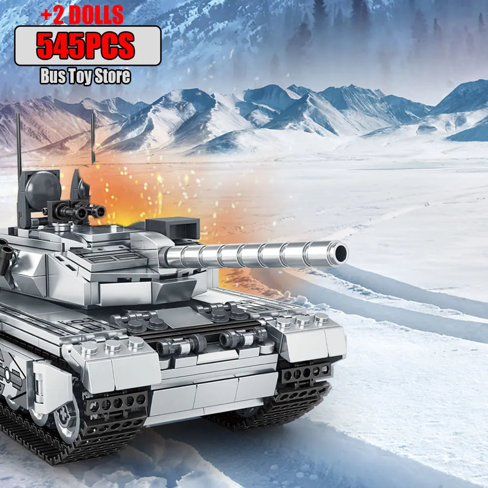 WW2 Military Dongfeng 21 Missile Transportation Car Model Weapons Series Military Leopard II 99A Tank World War II DIY Toys Gift