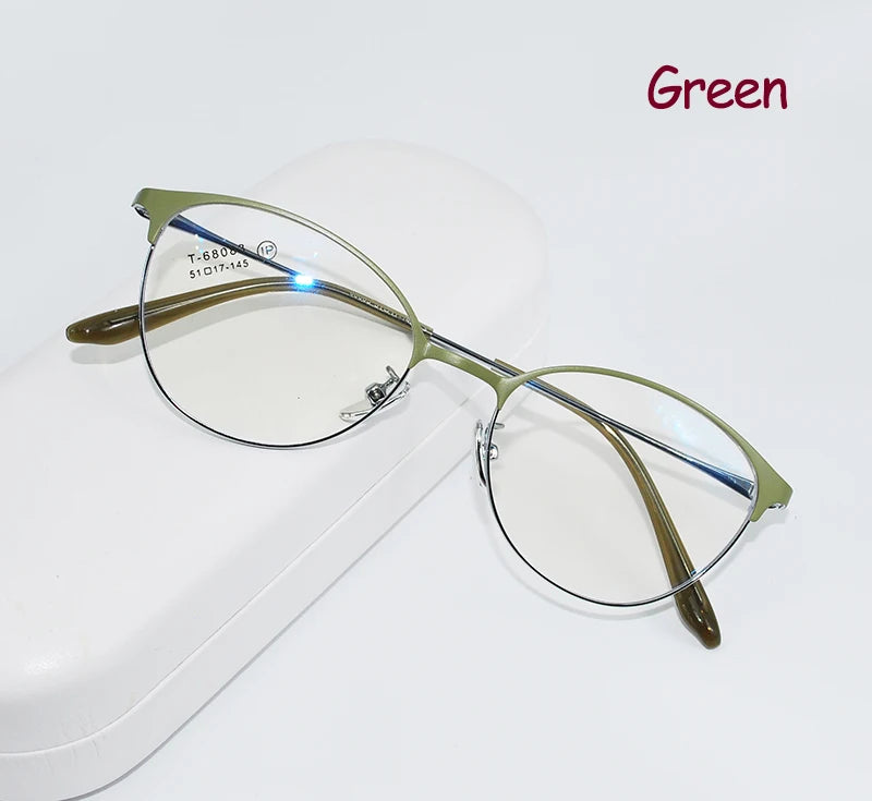 Retro Cat Eye Butterfly Eyewear Ultra Light Alloy Spectacle Optical Prescription Glasses Frames