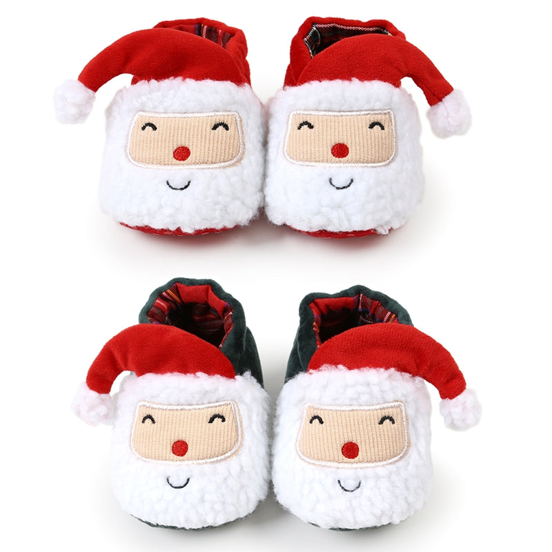 Christmas  Shoes  Winter Snow Boots Cute Cartoon Santa Claus Warm  Walking Shoes Girls Boy Crib Shoes First Walker
