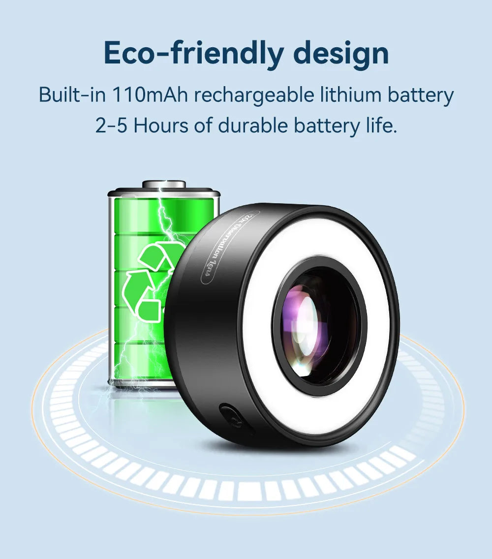 120X Jewelry Microscope Lens with LED and UV Light