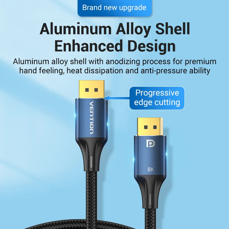 DisplayPort 1.4 Cable 8K 60Hz 4K HDR 165Hz Display Port Audio Cable for Video PC Laptop TV Display Port 1.4 DP Cable 1.2