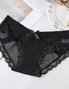 Lace Woman Panties XXL Plus Size Women's Underwear Transparent Sweet Cotton Crotch Briefs Soft Intimate Lingerie