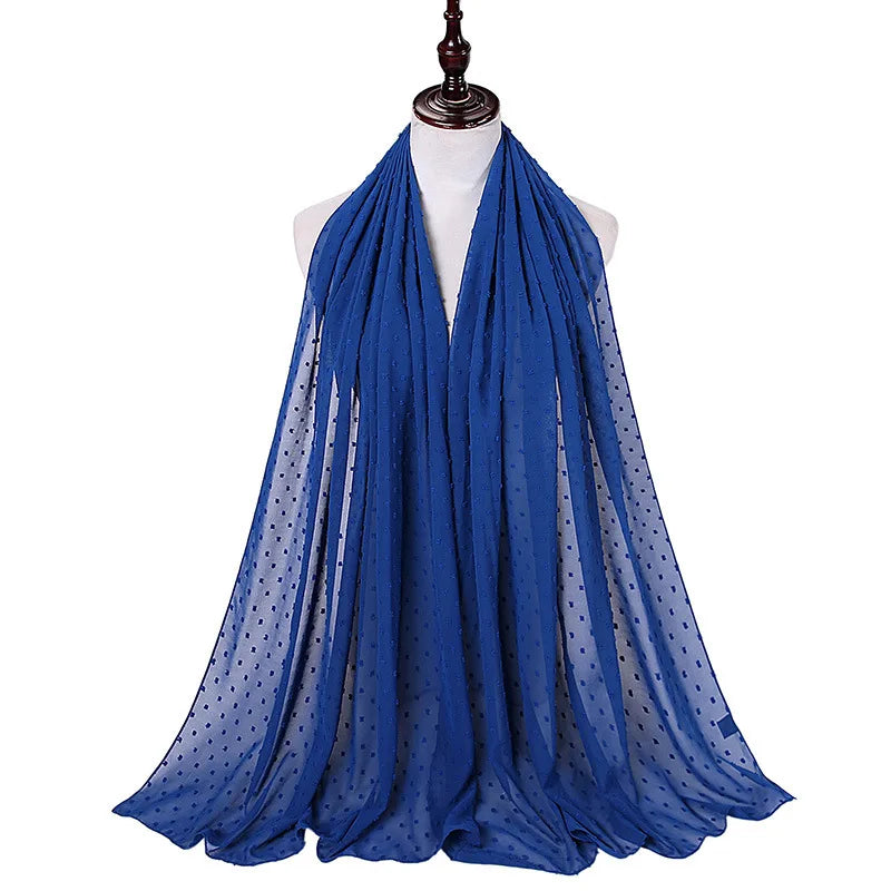 70*175cm Muslim Chiffon Hijab Shawls Scarf Women Solid Color Head Wraps Women Hijabs Scarves Ladies Foulard Femme Muslim Veil