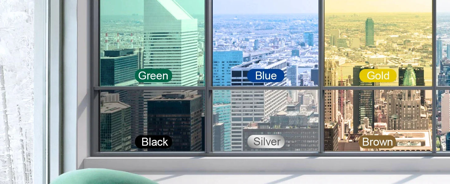 One-way Glass Window Film, Privacy Reflective Window Tint, Self Adhesive Sun UV Protection Heat Insulation Car Pet Film