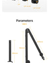 Desktop Microphone Boom Arm Stand Extend 1/4'' 3/8'' 5/8'' Screw 90° Hover Bracket for DSLR GoPro Smartphone
