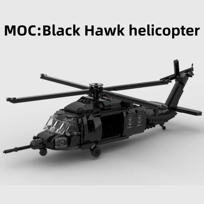Black Hawk Helicopter Building Blocks Model Kit DIY Assembly Toy
