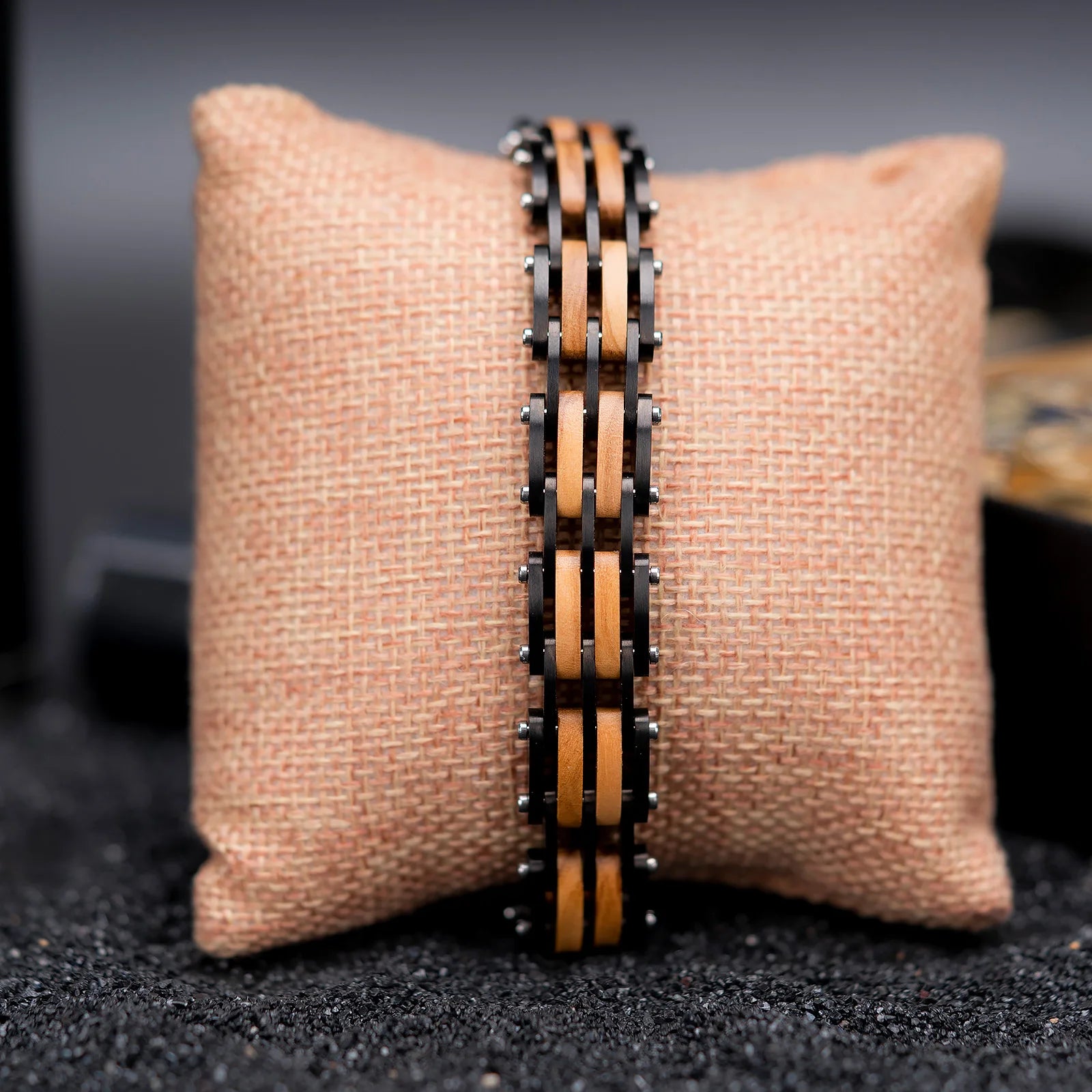 Fashion Bracelet for Metal Stainless Steel Wood Strap Jewelry Bracelets