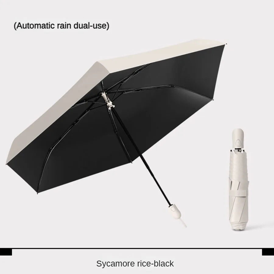 Ultra lightweight and portable automatic umbrella for women, suitable for both weather and sun protection