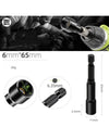 6-19mm Impact-Socket Magnetic Nut Screwdriver Deep Socket Adapter 1/4 Hex Wrench Heads Electric Drill Bit Repairing Hand Tools