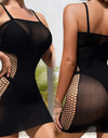 Women's Bodycon Dress Club Party Night Wear Solid Color Tight Lingerie Ladies Mesh Perspective Short Skirt