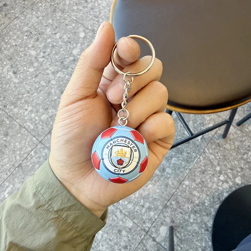 Football Club PU Keychain Soccer Fan Backpack Charm Collectible Gift
