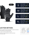 Winter Outdoor Warm Gloves Black Touchscreen Anti-slip Waterproof Bag Cycling Skiing Mountaineering Motorcycle Gloves Men