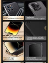 Genuine Cowhide Leather Phone Case for iPhone 16 15 14 Pro Max 14 Plus Plating Shockproof Lens Protection Back Cover