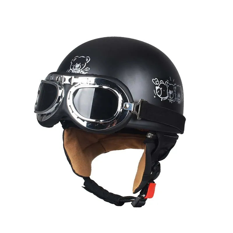 Outdoor Cartoon Helmet Four Season Universal Retro Helmet with Ear Protection Men's and Women's Cycling Helmets