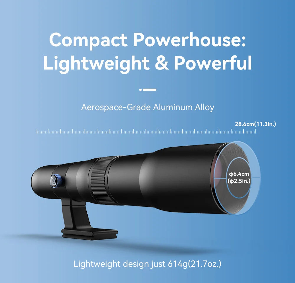 50X Telephoto Smartphone Lens with Tripod and Phone Clip