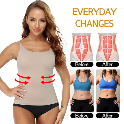 Women Tummy Control Shapewear Smooth Body Shaping Camisole Tank Tops Slimming Underwear Seamless Compression Body Shaper Vest