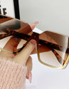 Rimless Sunglasses Women Square Fashion Glasses