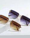 Rimless Sunglasses Women Trendy Square Sunglasses Men Vintage Trending Fashion Glasses Retro Lentes De Sol Mujer Zonnebril Heren
