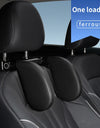 Adjustable headrest in the rear of a car necessary for traveling and sleeping