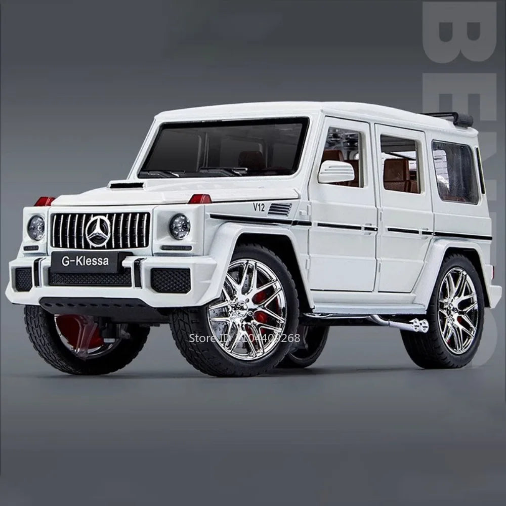 1:24 G63 GLE350 Toy Car Model Alloy Diecast Pull Back Doors Opened Sound Light Models Vehicle Toys for Boys Birthday Gifts