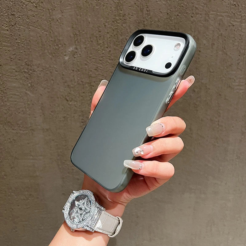 Luxury Plain Matte Colored Phone Case For iPhone 17 16 15 14  16E 17 Air SE2 Shockproof Cover