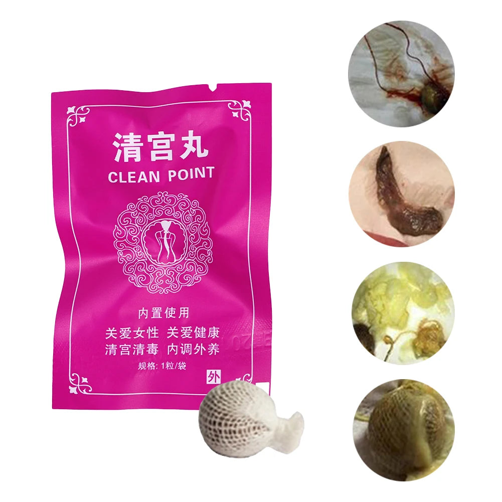 Original Chinese Bang De Li Beautiful Life Yoni Detox Pearls for Women Fertility Womb Fibroid Medical Swab Tampons Case