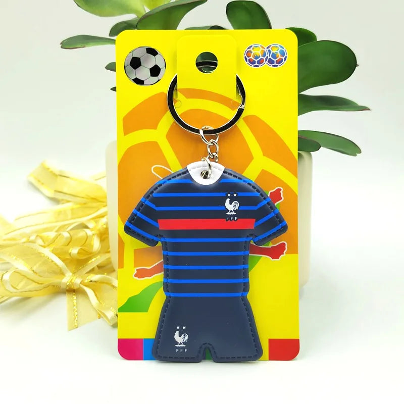 Football Jersey Keychain Soccer Team Shirt Bag Charm Sports Souvenir