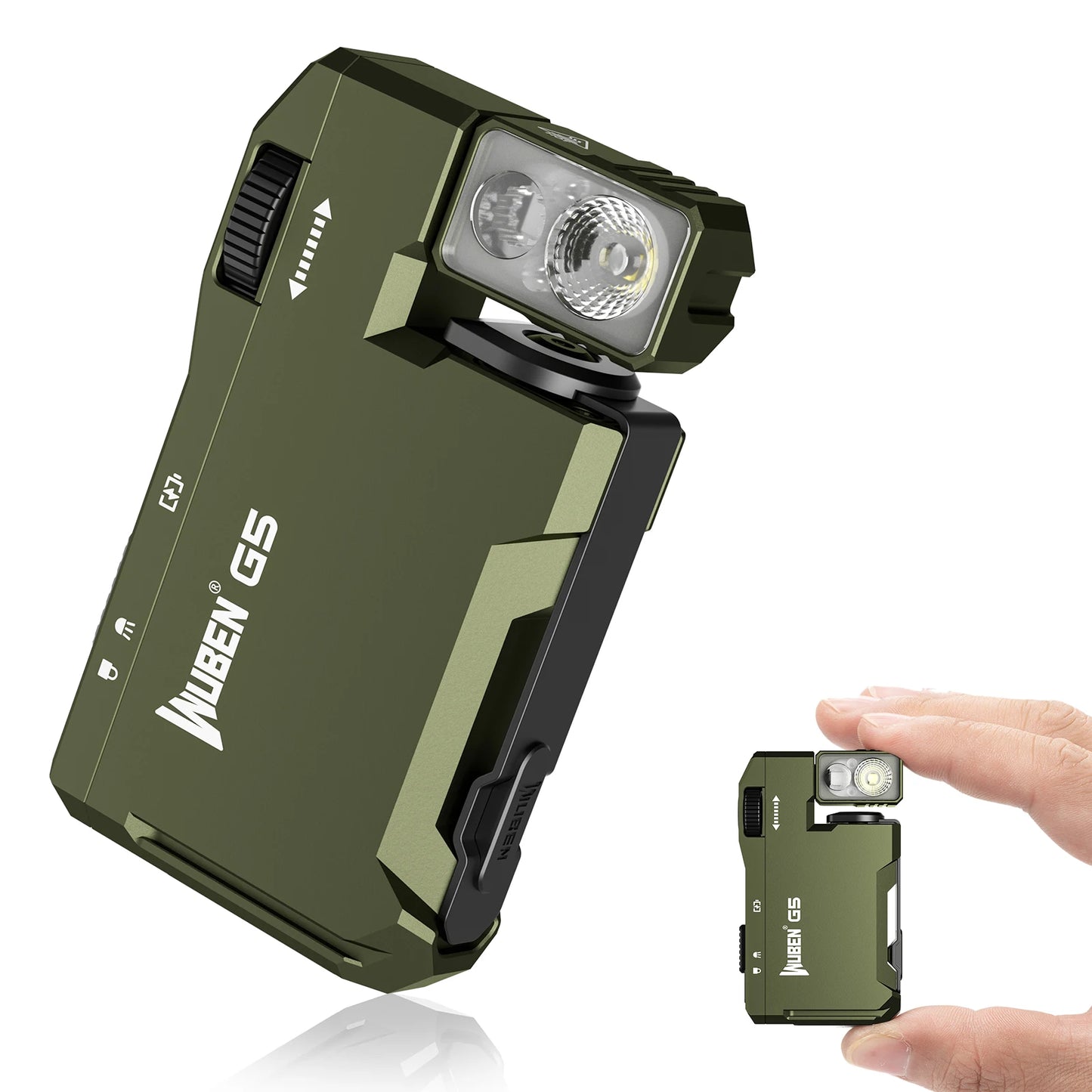 400 Lumen Rechargeable Mini EDC Flashlight With Dual Light Sources And RGB Light