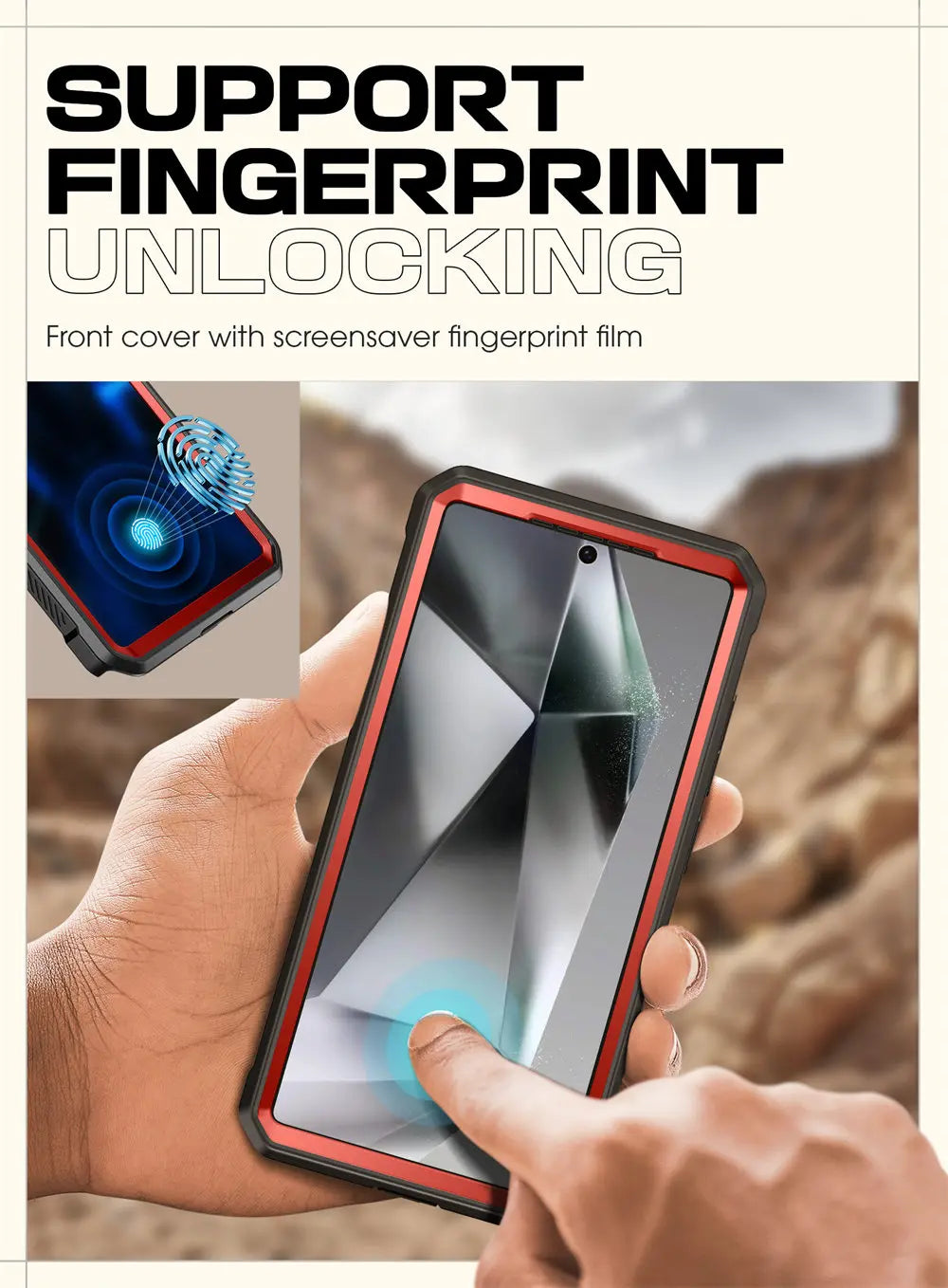 For Samsung Galaxy S25 Ultra Case UB Pro Full-Body Dual Layer Rugged Belt-Clip Phone Case with Built-in Screen Protector