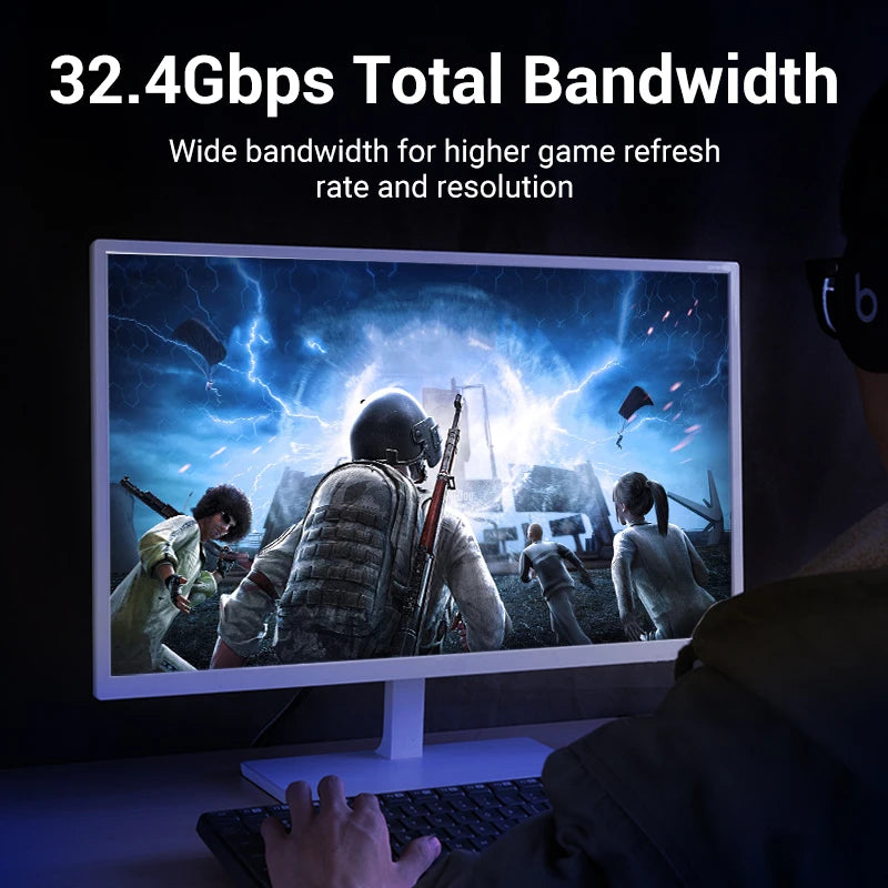 DisplayPort 1.4 Cable 8K 60Hz 4K HDR 165Hz Display Port Audio Cable for Video PC Laptop TV Display Port 1.4 DP Cable 1.2