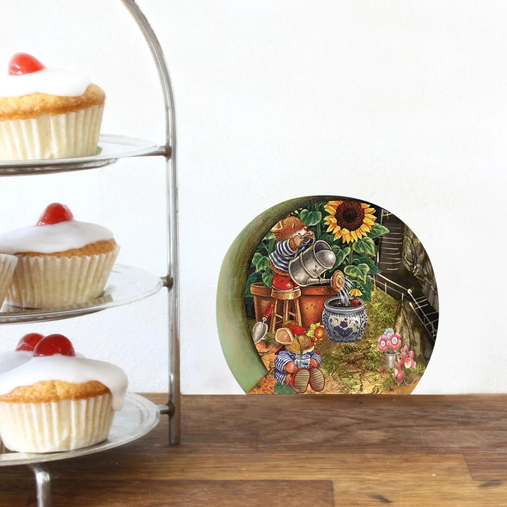 3pcs/Set 3D Mouse Hole Wall Sticker Mouse Garden Hole Vinyl Decal Cute Animal Door Sticker Nursery Home Decoration